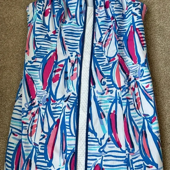 Lilly Pulitzer Blue and Pink Patterned Dress - Picture 1 of 3